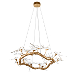 Люстра подвесная с прозрачными стеклянными птичками на ветвях Диаметр 100 см Serip Voa варинант исполнения - 4 | Loft Concept в Барнауле