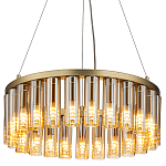 Люстра со стеклянными цилиндрическими плафонами Luminous Cylinders Amber Round варинант исполнения - 1 | Loft Concept в Барнауле