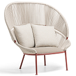 Дизайнерское уличное кресло с веревочной спинкой PETALO Armchair варинант исполнения - 1 | Loft Concept в Барнауле