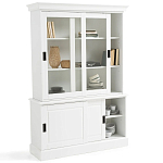 Витрина с раздвижными дверцами Wells Glass Showcase White варинант исполнения - 4 | Loft Concept в Барнауле