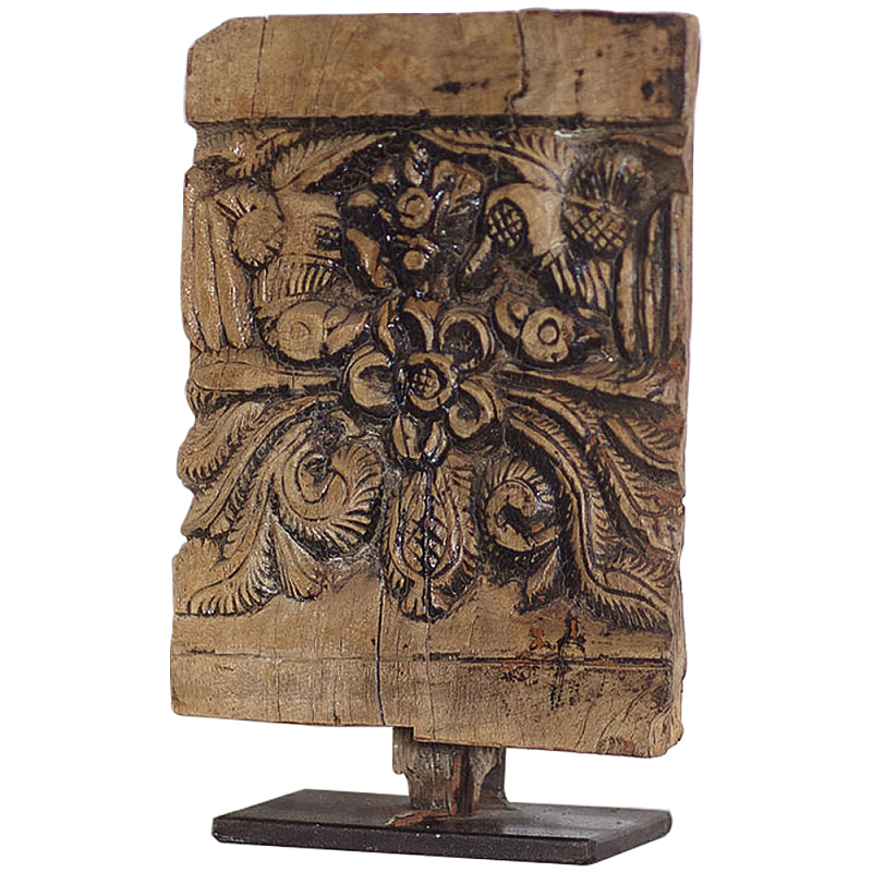 Декоративный аксессуар из тика Antique Carved Fragment Древесина Коричневый Декоративный аксессуар из тика Antique Carved Fragment Древесина Коричневый в Барнауле | Loft Concept