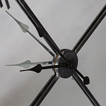 Часы настенные зеркальные с чёрным металлическим циферблатом Mirror Tower Clock варинант исполнения - 3 | Loft Concept в Барнауле