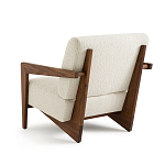 Кресло Avalon White Boucle из массива ореха варинант исполнения - 2 | Loft Concept в Барнауле