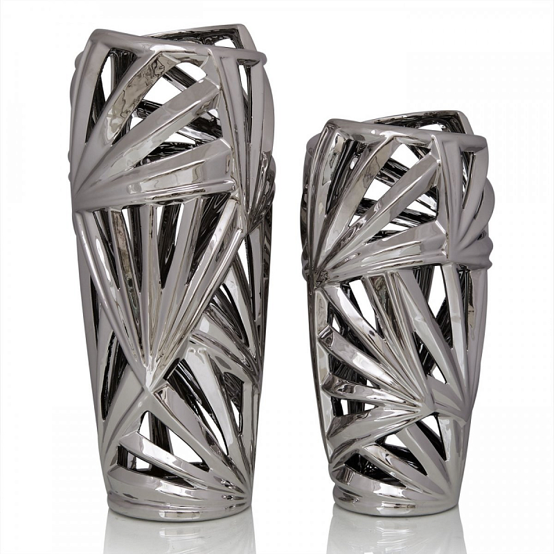 Ваза Palm Leaves Silver Серебряный Ваза Palm Leaves Silver Серебряный в Барнауле | Loft Concept