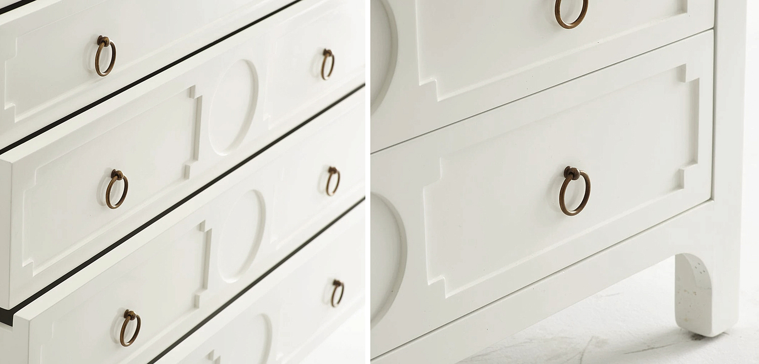 Комод с 4-мя ящиками Lawrence chest of drawers White Белый Комод с 4-мя ящиками Lawrence chest of drawers White Белый - Loft-Concept в Барнауле