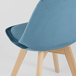 Стул с мягким велюровым сиденьем Arvika Blue варинант исполнения - 6 | Loft Concept в Барнауле