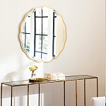 Золотое настенное зеркало Yvon Mirror варинант исполнения - 3 | Loft Concept в Барнауле