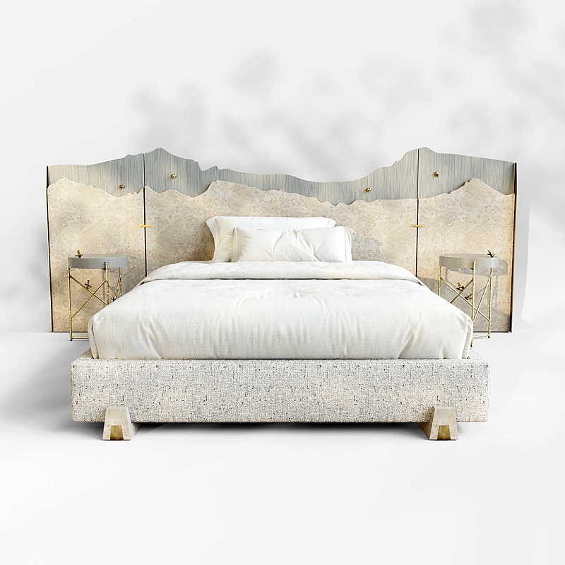 Кровать Okinawa Бежевый Лазурь в Барнауле | Loft Concept 