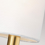 Бра с прямоугольным основанием цвета латунь и 2-мя белыми цилиндрическими льняными абажурами Feiss варинант исполнения - 3 | Loft Concept в Барнауле