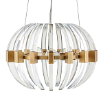 Люстра круглая с прозрачными элементами в форме полумесяца Crystal Crescent варинант исполнения - 4 | Loft Concept в Барнауле