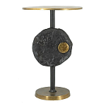 Столик приставной с абстрактным основанием и акцентом в виде золотистого диска Heavenly Space варинант исполнения - 1 | Loft Concept в Барнауле