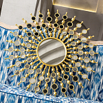 Зеркало-солнце в раме из металла с золотыми с лучами Rays of Peace варинант исполнения - 3 | Loft Concept в Барнауле