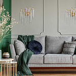 Бра золотого цвета с ветвями и хрустальными подвесками FAIRYTREE Light варинант исполнения - 8 | Loft Concept в Барнауле