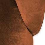 Стул с мягкой оранжевой обивкой из велюра и подъемно-поворотным механизмом на черных колесиках Harper Orange варинант исполнения - 4 | Loft Concept в Барнауле