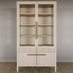 Витрина Primo со стеклянными фасадами и буфетом шпон Светлый дуб варинант исполнения - 2 | Loft Concept в Барнауле