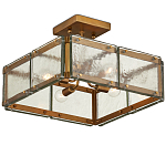 Потолочный светильник квадратный из толстого литого стекла Cast Glass варинант исполнения - 4 | Loft Concept в Барнауле