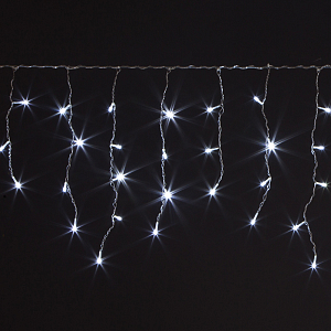 Светодиодная Гирлянда-Бахрома с Белым светом