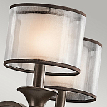 Люстра с белыми тканевыми абажурами в прозрачных стеклянных цилиндрах Kichler варинант исполнения - 21 | Loft Concept в Барнауле