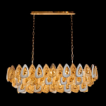 Люстра овальная с многослойными белыми и прозрачными подвесками Character Chandelier варинант исполнения - 1 | Loft Concept в Барнауле