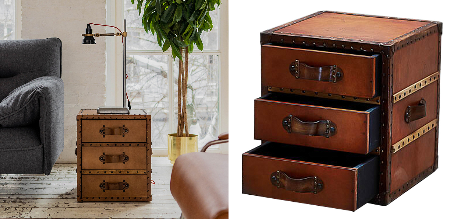 Тумба Vintage Chest Brown Loft Nightstand Тумба Vintage Chest Brown Loft Nightstand - Loft-Concept в Барнауле