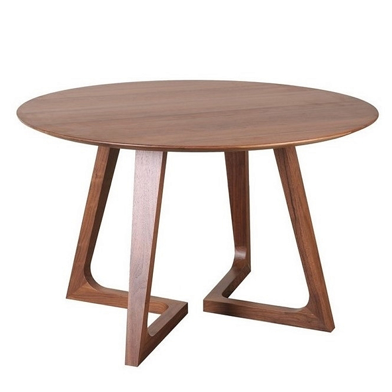 Обеденный стол круглый с изогнутыми ножками Godenza Round V Table Ясень Обеденный стол круглый с изогнутыми ножками Godenza Round V Table Ясень в Барнауле | Loft Concept