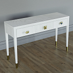 Дизайнерский Письменный стол Elsa Dreams White с тремя ящиками варинант исполнения - 3 | Loft Concept в Барнауле