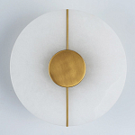 Бра с плафоном из камня в форме диска Buccio Stone Disk Wall Lamp варинант исполнения - 3 | Loft Concept в Барнауле