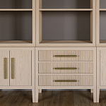 Модульный стеллаж Primo из трех составных элементов Светлый дуб варинант исполнения - 6 | Loft Concept в Барнауле