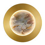 Бра в форме диска цвета латунь Brass Borders варинант исполнения - 1 | Loft Concept в Барнауле