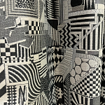 Мебельная ткань Шенилл черно-белый принт 280 см T3-44 варинант исполнения - 1 | Loft Concept в Барнауле