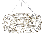 Люстра с тонкой металлической конструкцией цвета золото Quasar варинант исполнения - 2 | Loft Concept в Барнауле