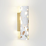 Бра с цилиндрическим белым бетонным плафоном Terrazzo Light варинант исполнения - 1 | Loft Concept в Барнауле