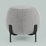 Пуф в ткани букле серого цвета Pikelet варинант исполнения - 2 | Loft Concept в Барнауле