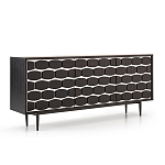 Дизайнерский комод чёрный с фактурным фасадом Billy варинант исполнения - 1 | Loft Concept в Барнауле