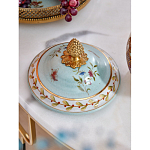 Шкатулка с крышкой из голубого фарфора с риунком птиц и цветов Blue Garden варинант исполнения - 5 | Loft Concept в Барнауле