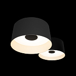 Потолочный светильник с 2-мя цилиндрическими абажурами серого и черного цвета Urban Dome варинант исполнения - 6 | Loft Concept в Барнауле