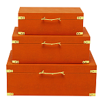 Комплект оранжевых чемоданов Golden Twigs варинант исполнения - 1 | Loft Concept в Барнауле