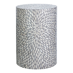 Столик с инкрустацией с перламутровым узором Flower Grey варинант исполнения - 1 | Loft Concept в Барнауле