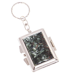 Зеркало брелок складное двухстороннее из натурального камня Серафинит Stone Mirrors варинант исполнения - 1 | Loft Concept в Барнауле