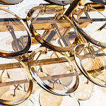 Люстра с круглыми стеклянными подвесками Cardiel Amber Glass Chandelier варинант исполнения - 4 | Loft Concept в Барнауле