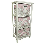 Стеллаж для детской с животными с плетенными корзинами Cute Elephant варинант исполнения - 1 | Loft Concept в Барнауле