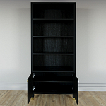 Книжный Стеллаж Elsa Dreams Black с задней стенкой варинант исполнения - 4 | Loft Concept в Барнауле