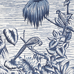 Обои ручная роспись Le Brésil Mer Bleue варинант исполнения - 1 | Loft Concept в Барнауле