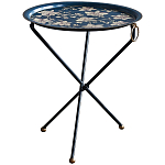 Круглый приставной столик складной Chinoiserie Flowers Side Table варинант исполнения - 1 | Loft Concept в Барнауле