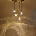 Подвесной светильник с прозрачным стеклянным плафоном округлой формы Effervia  варинант исполнения - 5 | Loft Concept в Барнауле