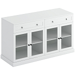 Широкая тумба с ящиками и стеклянными дверцами Percent Glass Cabinet варинант исполнения - 1 | Loft Concept в Барнауле