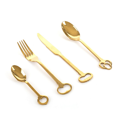 Набор столовых приборов Seletti Keytlery Gold set of 6 Набор столовых приборов Seletti Keytlery Gold set of 6