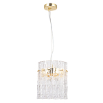 Подвесной светильник цилиндрической формы с текстурными стеклянными элементами Textured Glass Chandelier варинант исполнения - 1 | Loft Concept в Барнауле