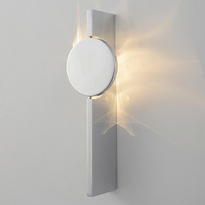 Бра с круглым зеркальным диском на прямоугольном соновании Reflection Circle Glow