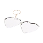 Зеркало брелок складное двухстороннее в форме сердца из натурального камня Малахит Stone Mirrors варинант исполнения - 3 | Loft Concept в Барнауле